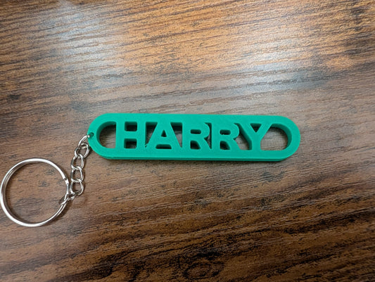 Custom Text Keychain – Rounded Edge Design