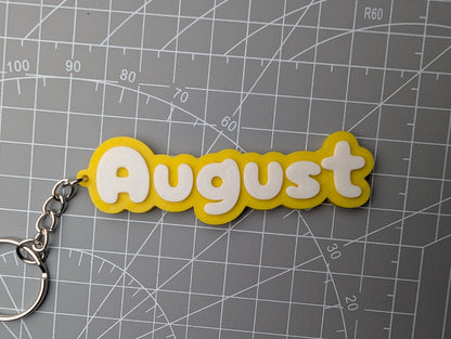 Colour Pop Name Keychain – Bright Personalised Bag Tag