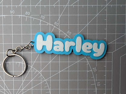 Colour Pop Name Keychain – Bright Personalised Bag Tag