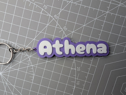 Colour Pop Name Keychain – Bright Personalised Bag Tag
