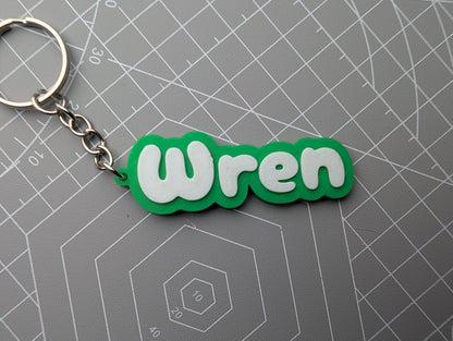Colour Pop Name Keychain – Bright Personalised Bag Tag