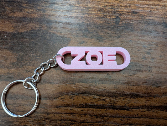 Custom Text Keychain – Rounded Edge Design